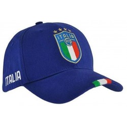 Italia FIGC Cappellino Ufficiale con stemma Larghezza regolabile